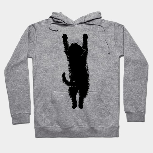 Hanging Cat Hoodie by erzebeth